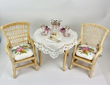 Samantha's Birthday Story Wicker Table Chairs Tea Party American Girl 18 Set