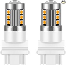 3157 LED Bulb for Blinker Brake Light Front Turn Signal Bulb, 2PC Color: Amber