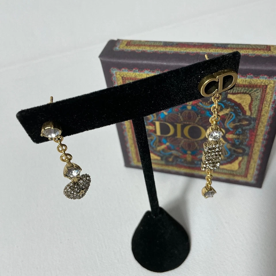Authentic Dior Gold Earrings Retro - Image 3 of 3