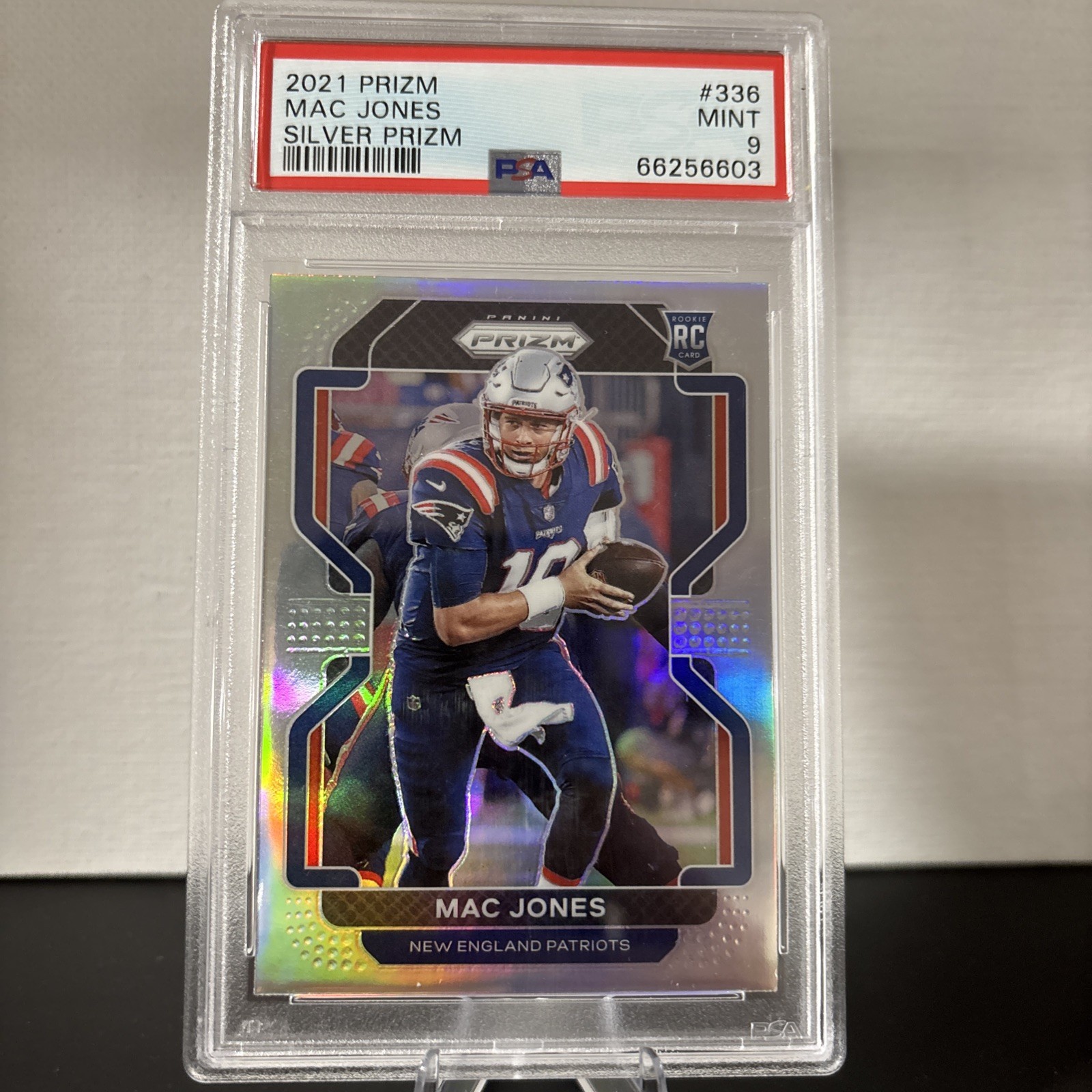 2021 Mac Jones PSA 9 Silver Prizm Rookie Card #336 Patriots Football RC
