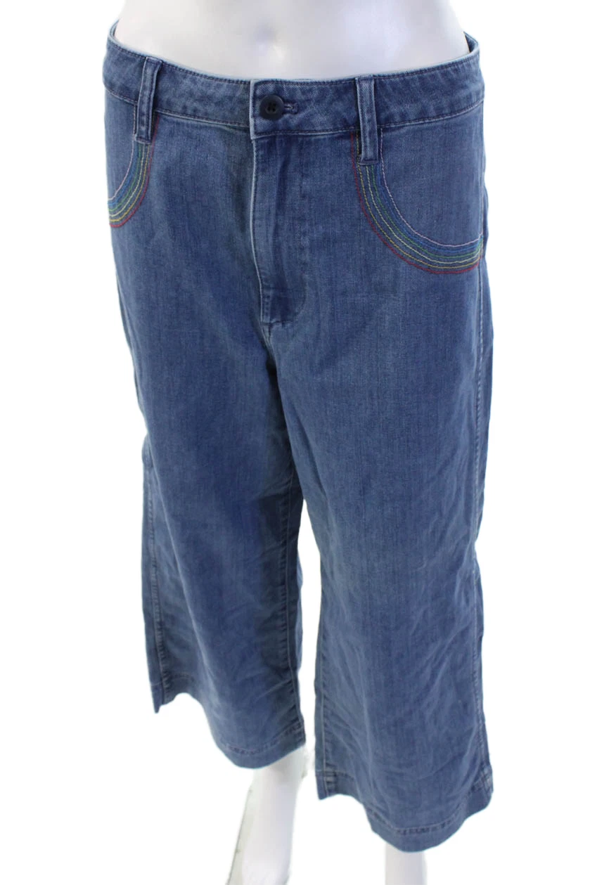 Madewell Womens Cropped Capri Pants Blue Size 29