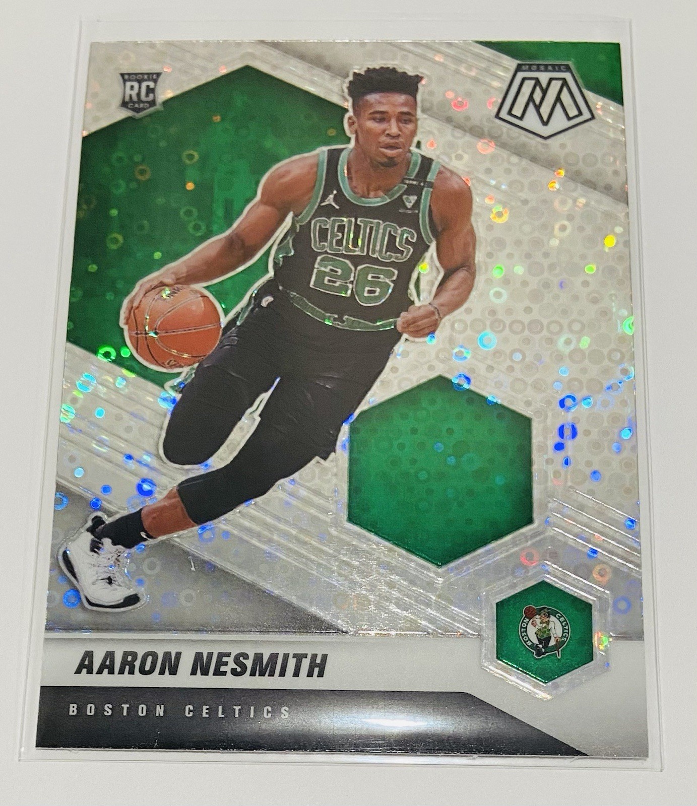 2020-21 Panini Mosaic Disco Prizm Aaron Nesmith Rookie RC #227 NBA Celtics