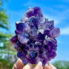 280G Natural Amethyst geode quartz cluster crystal specimen Healing