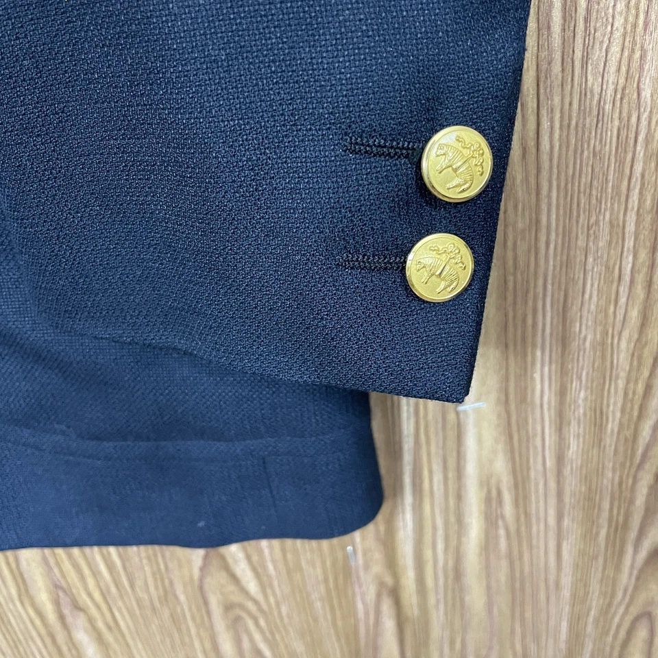 Винтажное спортивное пальто Brooks Brothers 1950-е 1960-е сделано в США мужское 38S темно-синее однотонное - Изображение 3 из 4