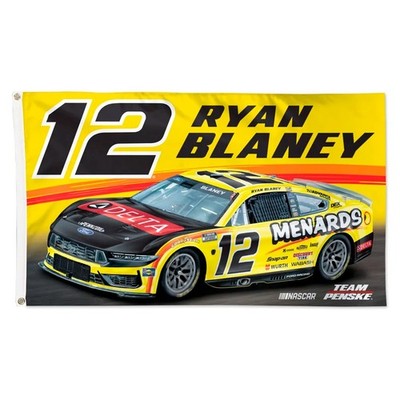Ryan Blaney #12 Nascar Car Racing Menards 3x5 FT Flag Good Wall Decore Banner