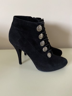 guess black suede ankle boots