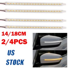 24pcs 1418cm Car Side Mirror Lamp Strip Turn Signal Indicator -dynamic Light