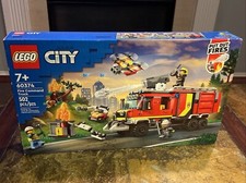 New! LEGO City 60374 Fire Command Truck Set