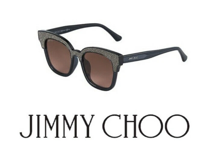 Jimmy Choo Sunglasses Square Gray Glitter Mayela Sunglasses W