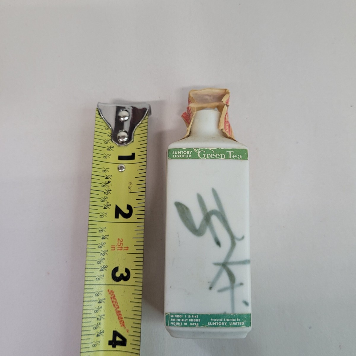 Vintage Suntory Green Tea Liqueur Ceramic Empty Bottle Decanter