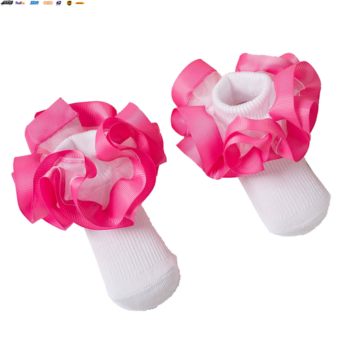 Girls Socks Lace Princess Socks Ruffle Princess Dress Lace Socks for Newborns/Ba