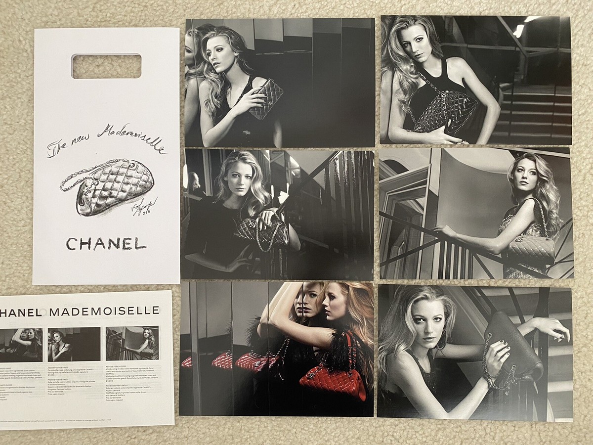 Set of CHANEL Mademoiselle Bag Blake Lively Blank Postcards 2011