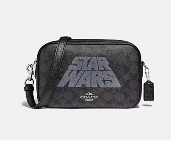 NWT Coach Star Wars Jes Coated Canvas & Black Leather Crossbody