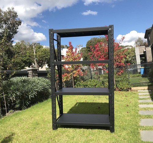 1.2M Length Matte Black Heavy Duty Warehouse Racks Storage Shelves Garage Shelf - Picture 5 of 11