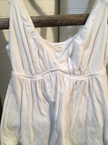 Canotta J.Crew donna XS bianca con cinturino vestibilità ampia 100% cotone 257 - Foto 5 di 12