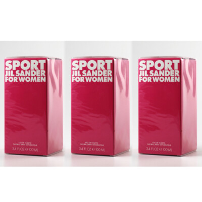 Jil Sander Sport for Women - EDT Eau de Toilette 100ml - 3x