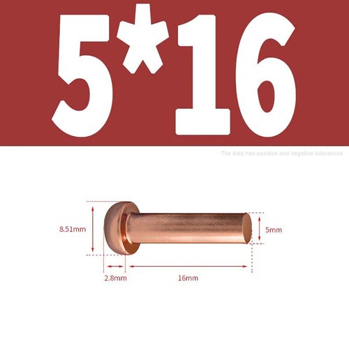 M1.5 M2 M2.5 M3 M4-M8 Solid Copper Round Pan Head Rivets DIN660 Nut Hammer Rivet - Picture 63 of 90