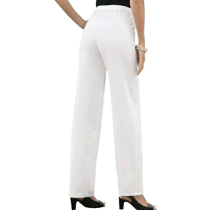 Pantalones Talla Grande Roaman's Blanco para Mujeres