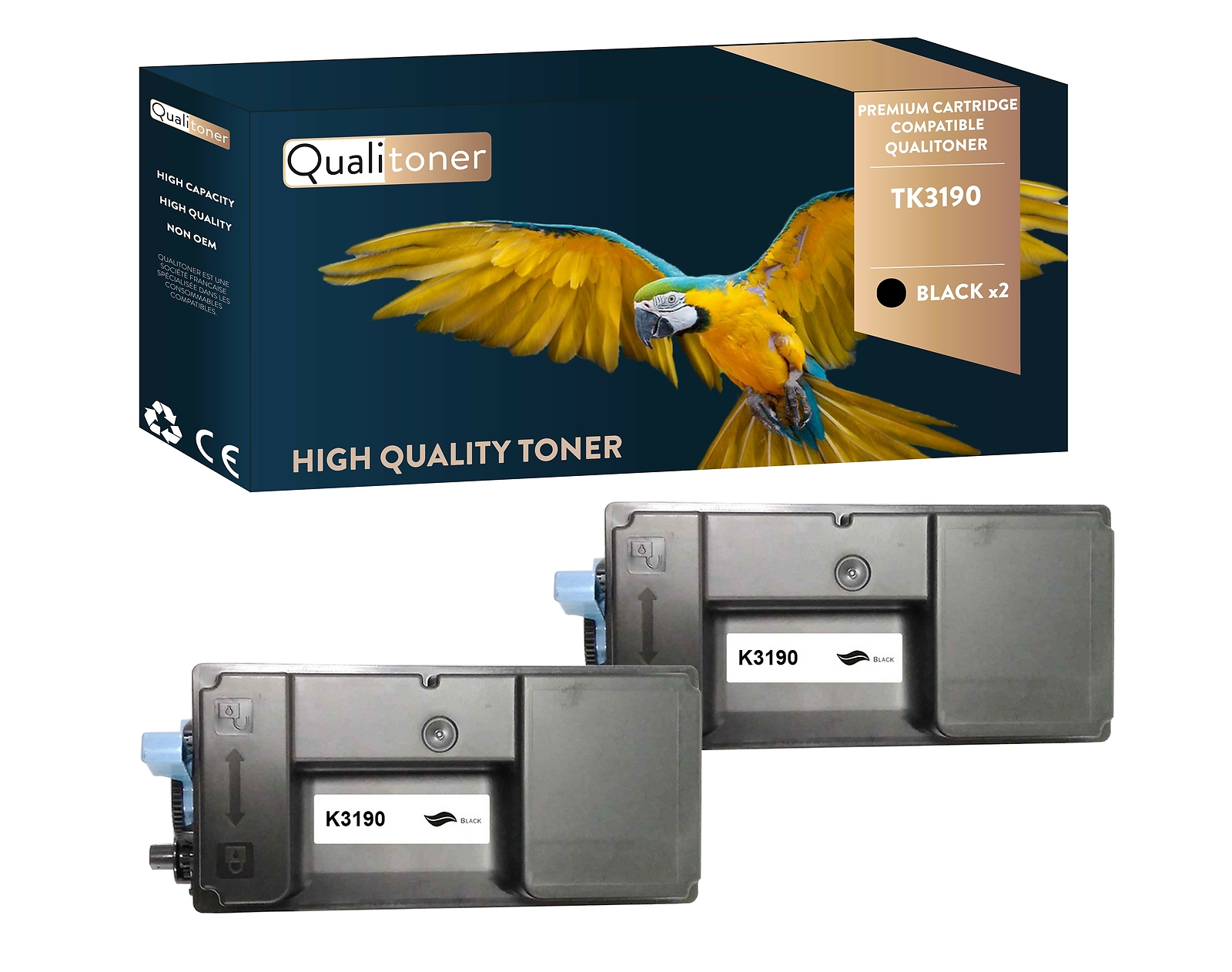 Toner TK3190 Kyocera Noir Qualitoner - Impression Laser Fluide à Grand Rendement