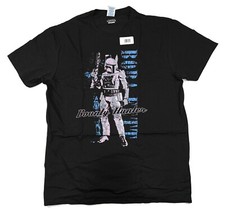 Camiseta Star Wars Boba Fett Para Hombre XL Bounty Hunter Gráfico Camiseta Manga Corta Negra