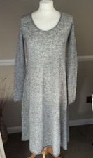 Zara Soft Wool Mix Dress - Size Small 10, 12, - Grey, Wool, Alpaca, Nylon