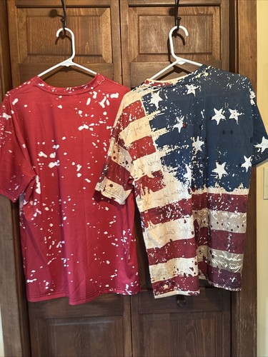 American Flag Farm Truck Short Sleeve Top Size 2XL 2 Available - Picture 4 of 6