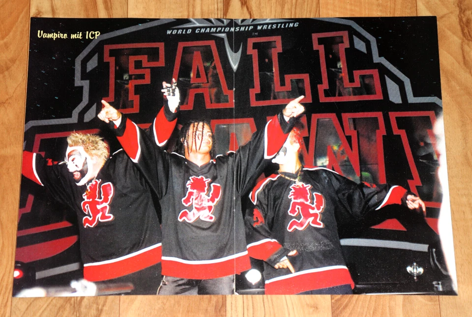 Póster vintage de revista de lucha libre Chris Jericho/Vampiro WWF WWE Foto 2 de 4