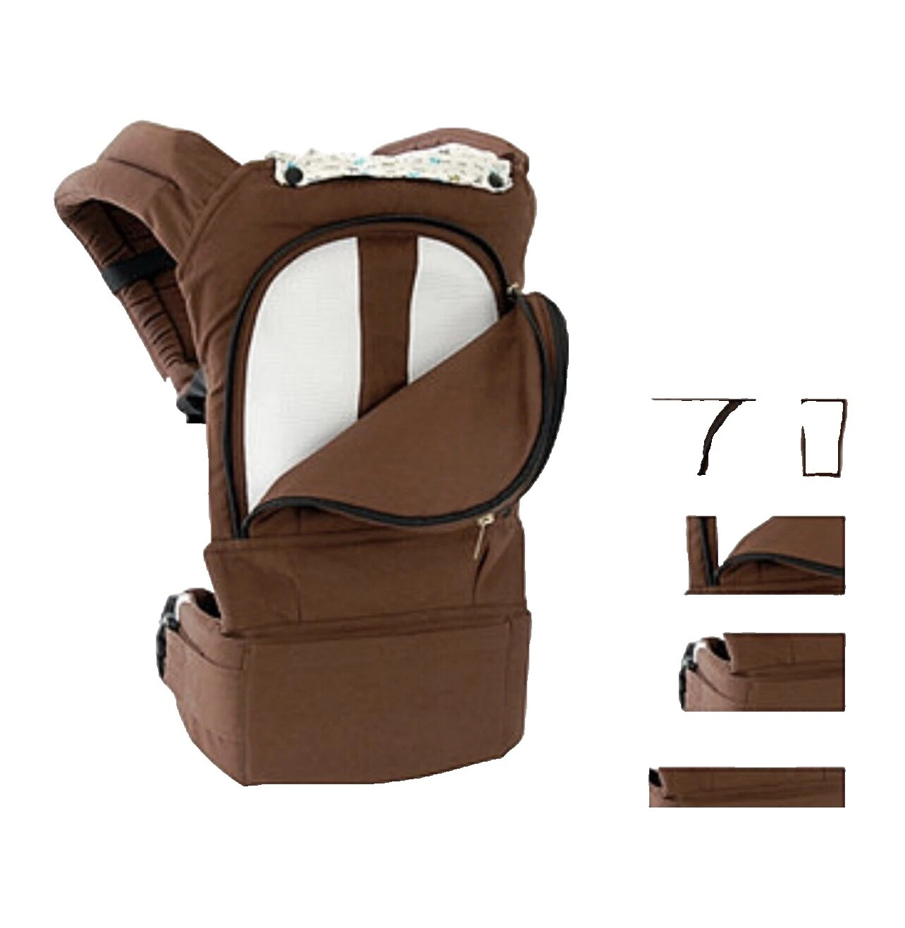 Portadores de Bebé Infantil de algodón marrón, mochilas y Eslingas