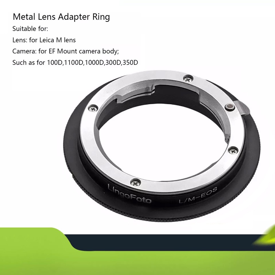 Metal Lens Adapter Ring for Leica M LM L/M Mount to EOS EF 700D 600D 5D