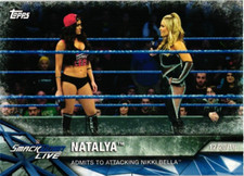 Natalya Admits to Attacking Nikki Bella 2017 Topps SmackDown Live Wrestling Card