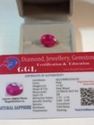 NATURAL EARTHMINED GGL CERTIFIED GEM TESTED HEATED OVAL PINK SAPPHIRE 11.02 CT — photo 1