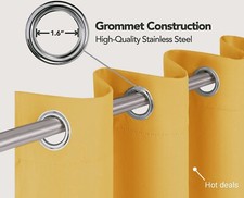 Blackout Curtains Thick Thermal Energy Saving Ready Made Pair Eyelet Curtain UK