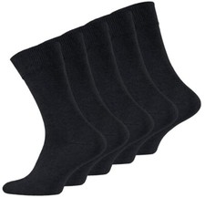 Men's Cotton Socks 5 Pairs Premium Quality Business Casual Socks Brown Navy Grey