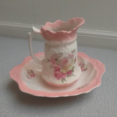 Seltenes Vintage Krug und Schüssel Set, James Kent, Old Foley, Staffordshire England
