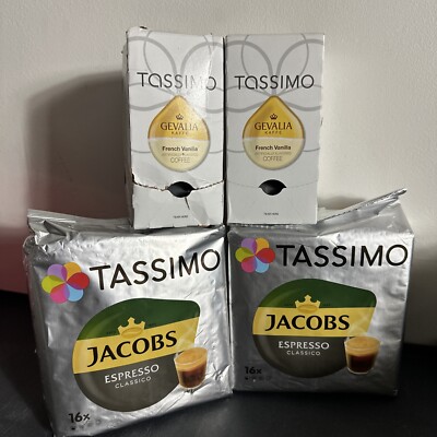 Bundle! Tassimo Jacobs Espresso Classico 16 Capsules Pods T-Discs ...