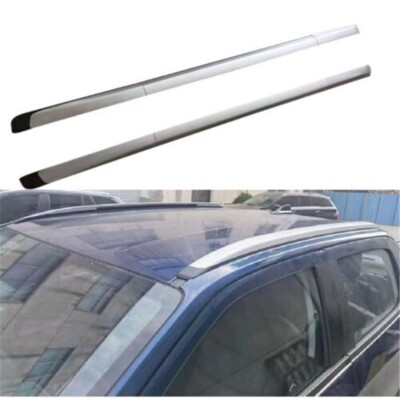 2Pcs Fits for ISUZU D-MAX 2019 2020 2021 22 Silver Roof Rail Rack Side Rail Bar