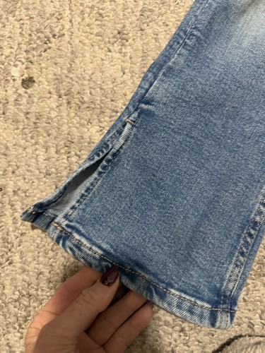 Zara 6 skinny jeans blue denim With Slit Seam - Picture 3 of 5