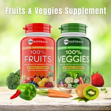 Fruit and Veggies Supplement - Super Greens Men's and Women's Multivitamin