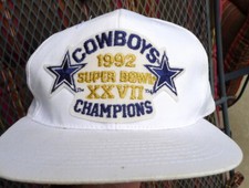 Gorra de colección 27 Dallas Cowboys Super Bowl XXVII Champions NFL 1992 rara difícil de encontrar