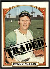 1972 Topps Baseball #753 Denny McLain (Traded) EX/MT or Better BX9A