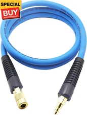 Hybrid Lead in Air Hose 3/8-Inch by 6-Feet 300 PSI Heavy Duty, Lightweight, Kink