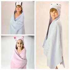 DREAM STREET Kids HOODED Terry Bath TOWEL Pick Shark Astronaut 25  x50  NIP NEW