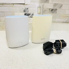 Lot Of 2 Netgear Orbi RBR50 - AC3000 Tri-Band Wi-Fi Wireless router Tested