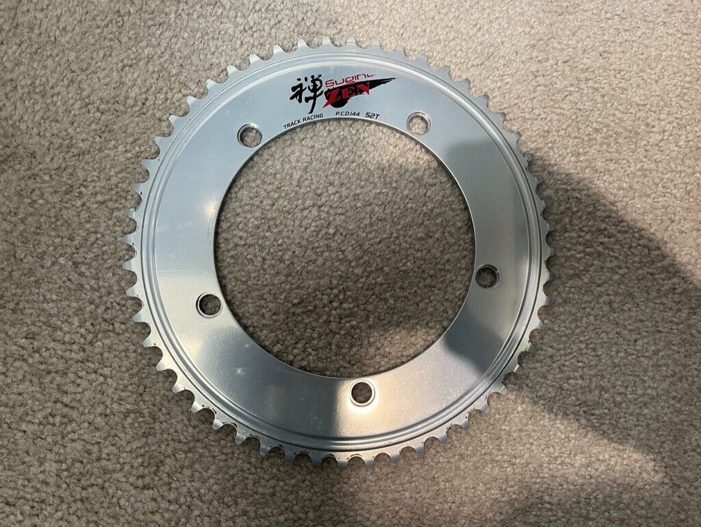Used Sugino Zen 52T 5 bolt NJS stamped PCD 144 / 1/8 Used Sugino Zen 52T 5 bolt NJS stamped PCD 144 / 1/8