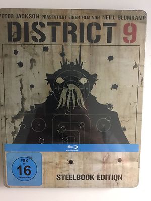 District 9 (Blu-ray, 2010) Steelbook German Import 1st Pressing NEW