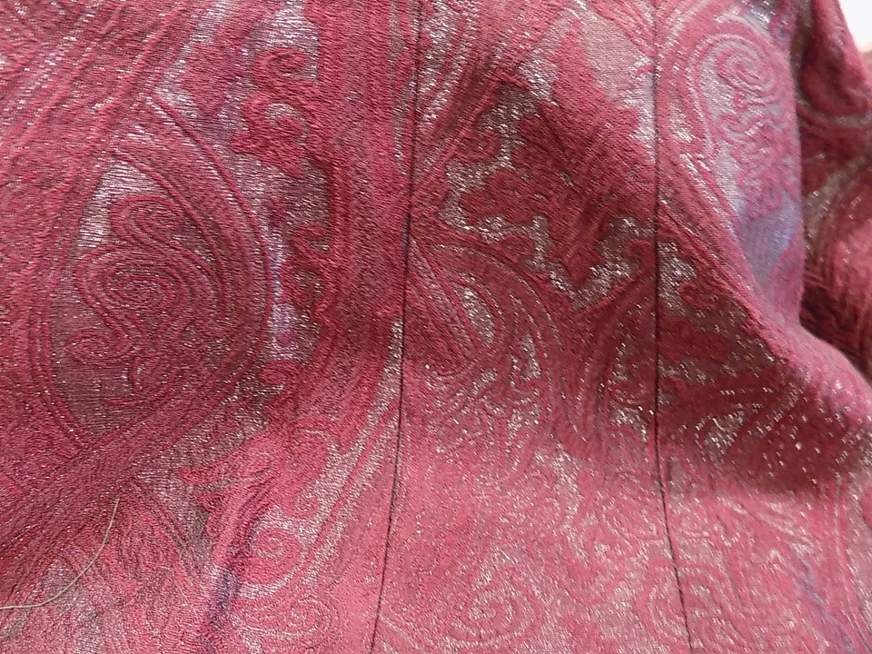 VALE LA PENA Vino y Carbón Brillo 2 piezas Mezcla Lana Falda Traje Mujer 6/8 EE. UU. (304) Foto 3 de 4