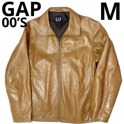 GAP Leather Jacket 00's Single Rider M Vintage 90s-2000s GAP Leather Jacket 00's Single Rider M Vintage 90s-2000s