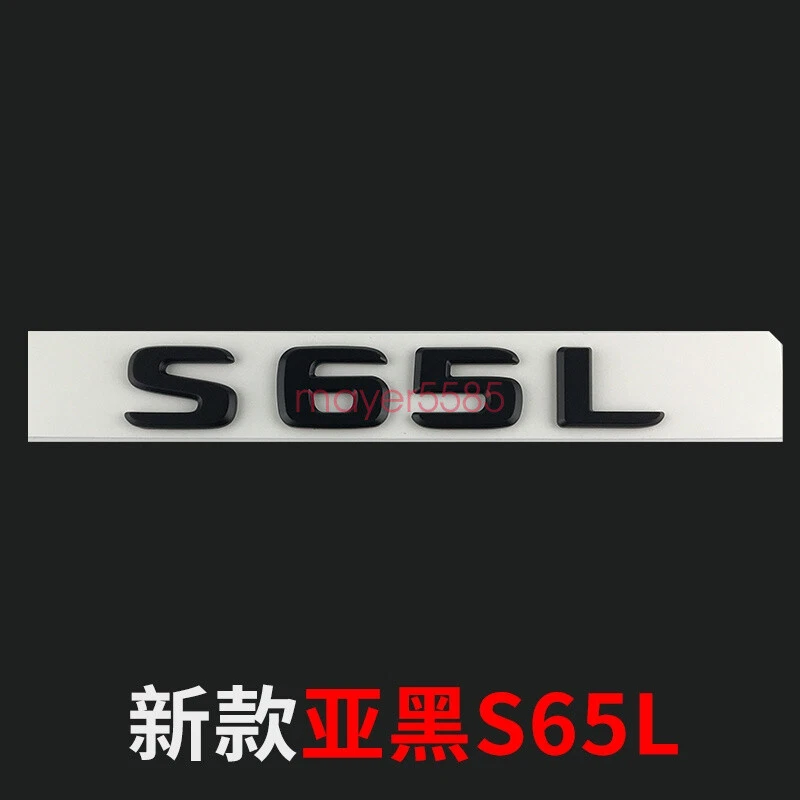 S65L AMG V12 BITURBO Trunk Emblem Badge Sticker for Mercedes Benz Matte black Foto 2 de 4