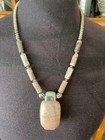 Dramatic Beige Agate and Glassy Jade Snuff Bottle Necklace/ Film Collection — photo 2
