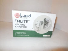 New Lucid Hearing  Enlite OTC Hearing Aids Black 10039 Hearing Amplifier Clear